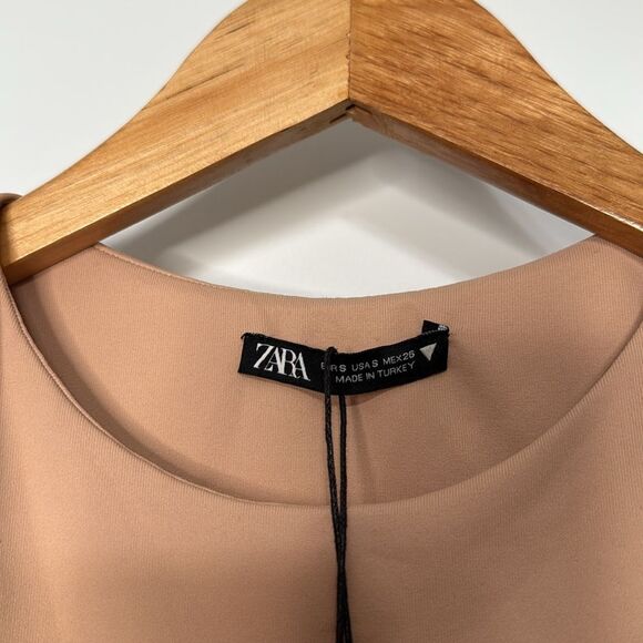 NWT Zara Tan Halterneck Bodysuit Size Small - Picture 4 of 10